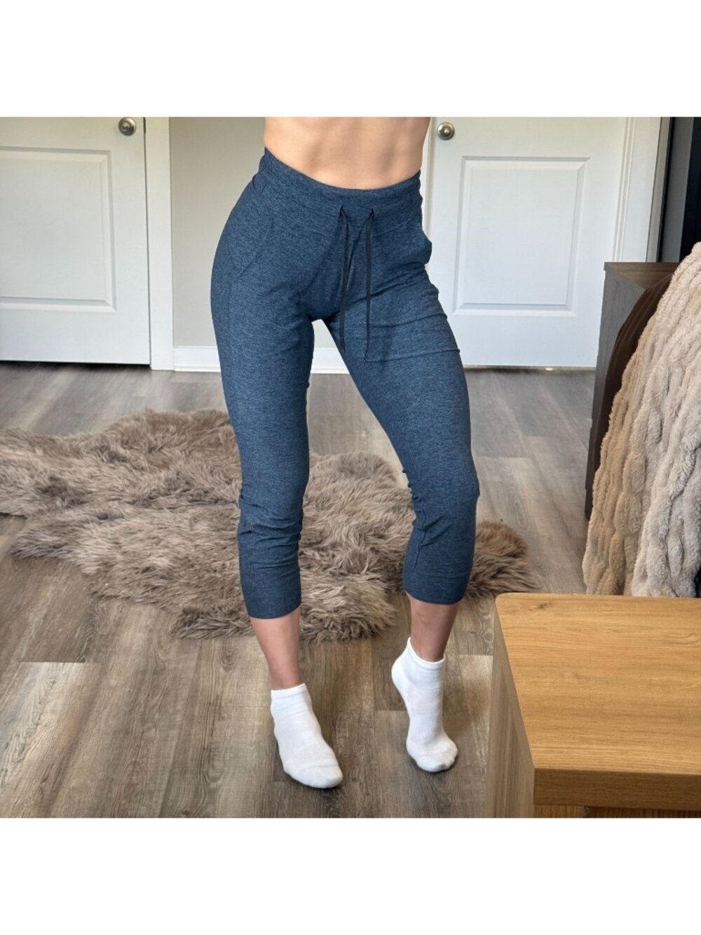Lululemon Ready to Rulu Jogger Crop Womens 2 Heathered Navy Buttery Soft Yoga